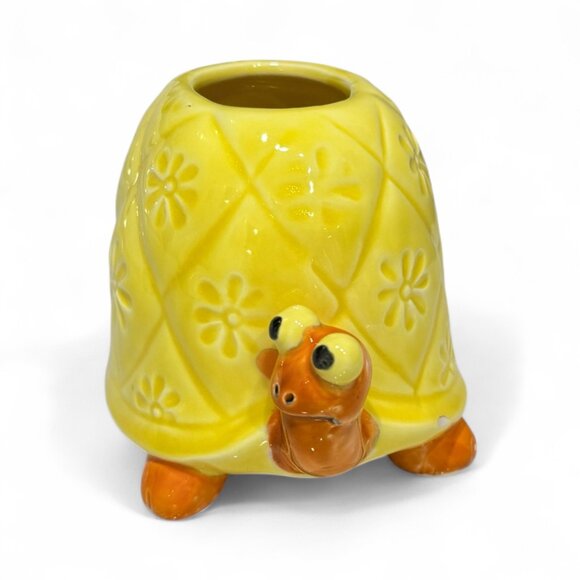 Vintage Otagiri Yellow Turtle Planter - Picture 4 of 15